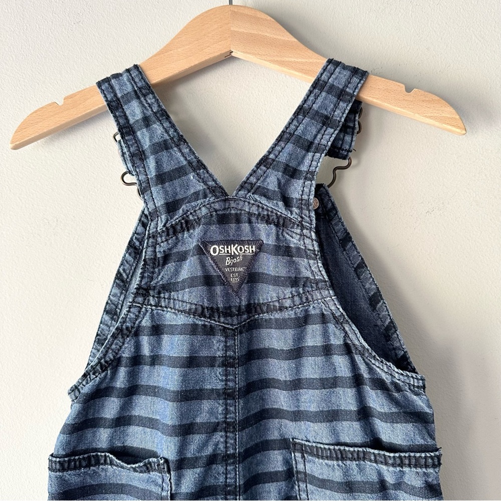 OshKosh B’gosh Striped Short Overalls - Picture 4 of 6